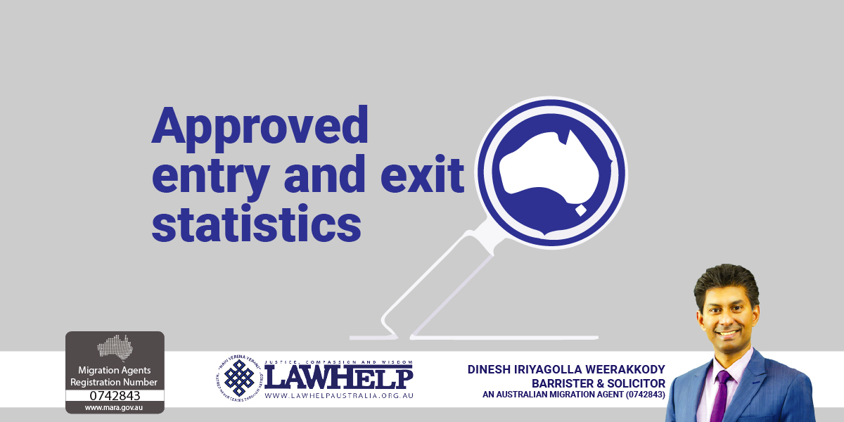Approved entry and exit statistics