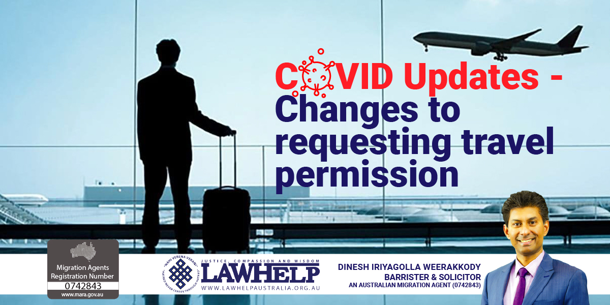 COVID Updates - Changes to requesting travel permission